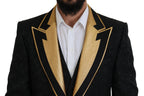 Dolce & Gabbana Black Gold Fantasy Tuxedo Slim Fit Suit Dolce & Gabbana