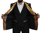 Dolce & Gabbana Black Gold Fantasy Tuxedo Slim Fit Suit Dolce & Gabbana