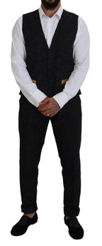 Dolce & Gabbana Black Gold Fantasy Tuxedo Slim Fit Suit Dolce & Gabbana