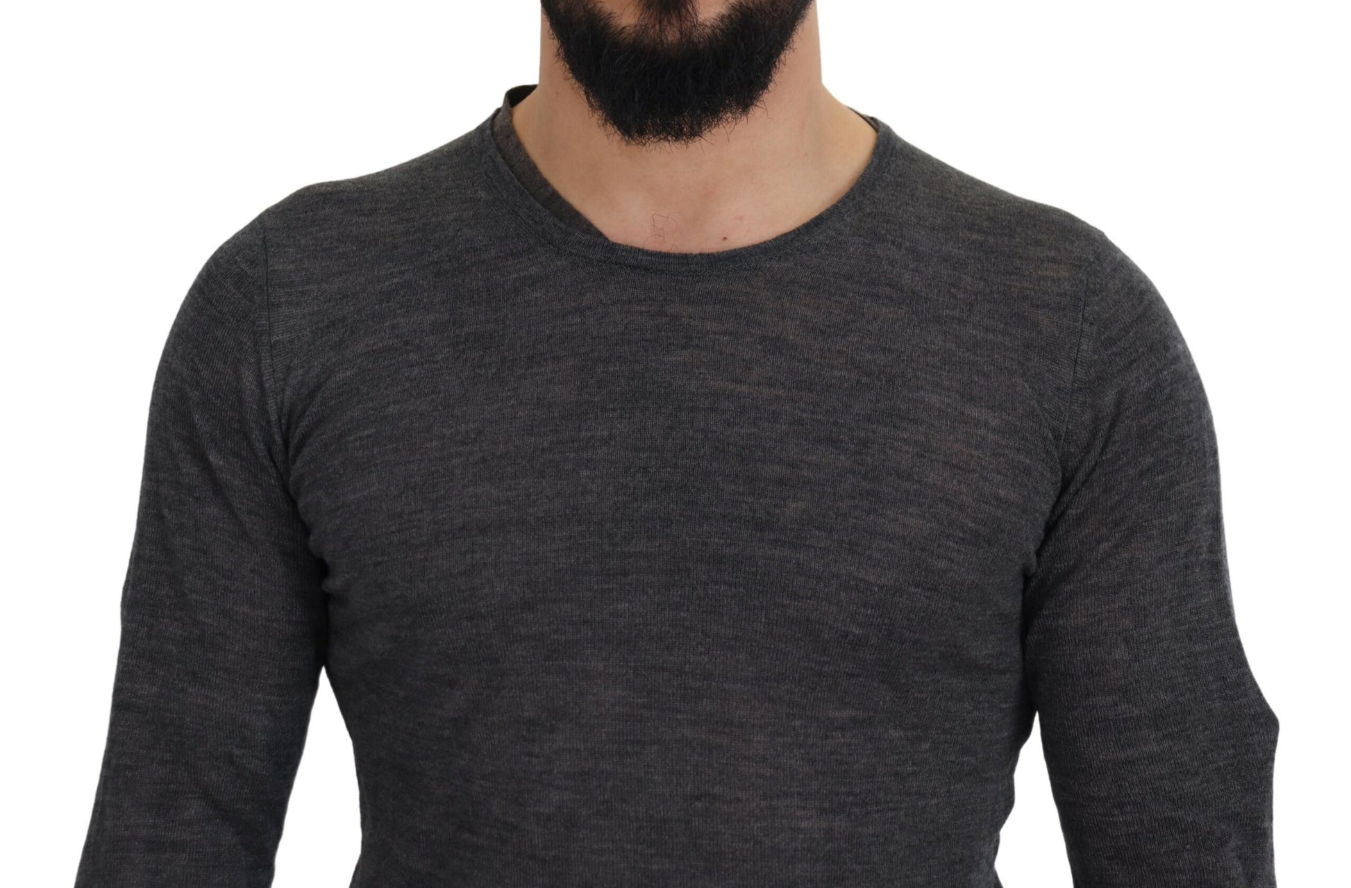 Costume National Gray Crewneck Pullover Sweater Costume National
