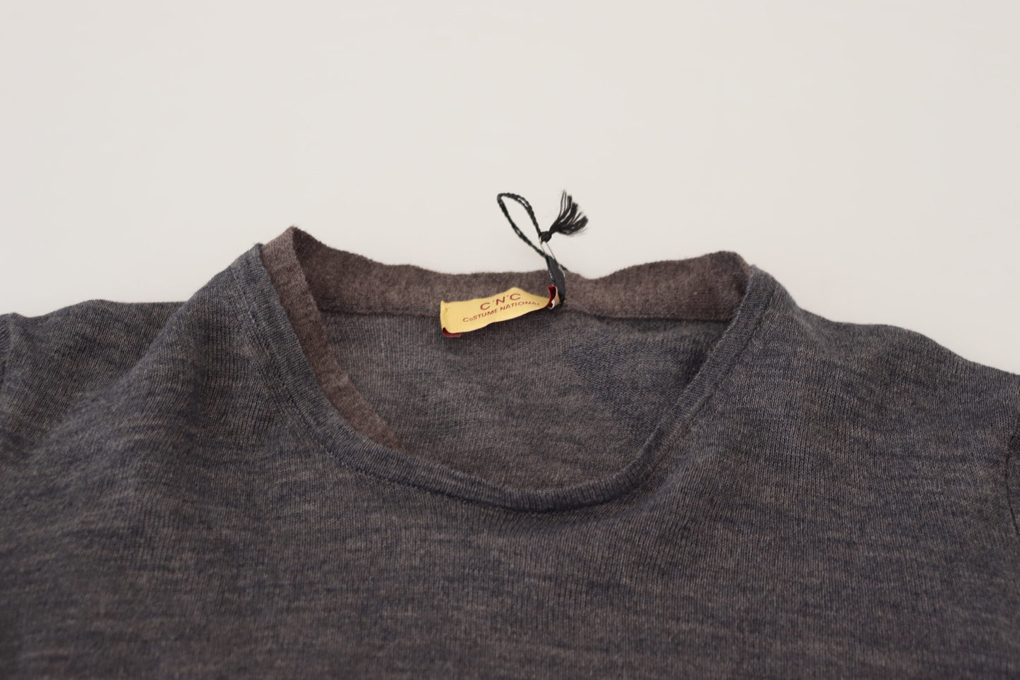 Costume National Gray Crewneck Pullover Sweater Costume National