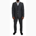 Dolce & Gabbana Gray MARTINI 3 Piece Slim Fit Suit