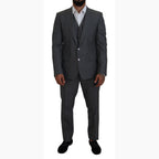 Dolce & Gabbana Gray MARTINI 3 Piece Slim Fit Suit