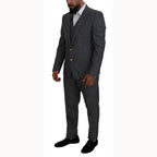 Dolce & Gabbana Gray MARTINI 3 Piece Slim Fit Suit