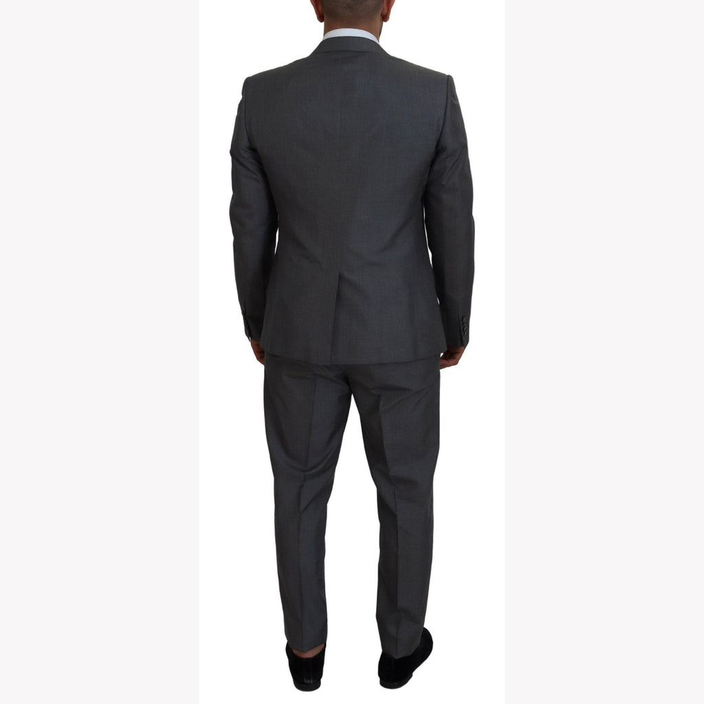 Dolce & Gabbana Gray MARTINI 3 Piece Slim Fit Suit