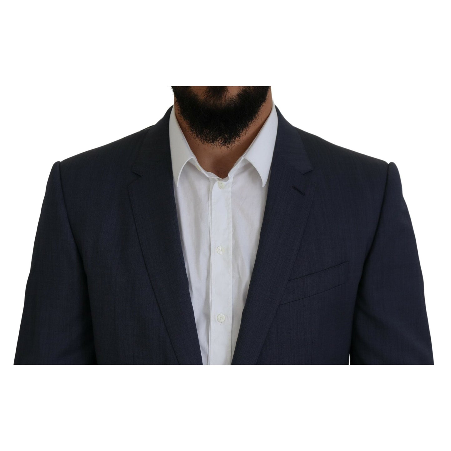 Dolce & Gabbana Blue Wool MARTINI 2 Piece Slim Fit Suit Dolce & Gabbana
