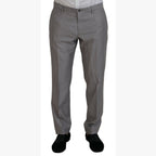 Dolce & Gabbana Silver Wool Silk 3 Piece Slim Fit Suit