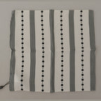Dolce & Gabbana White Dotted Stripes Square Handkerchief Viscose Scarf