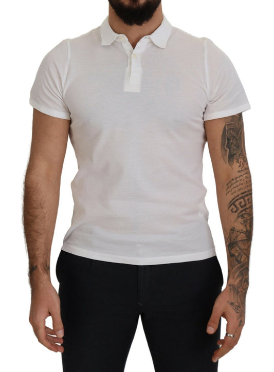 FRADI White Cotton Collared Short Sleeves Polo T-shirt FRADI