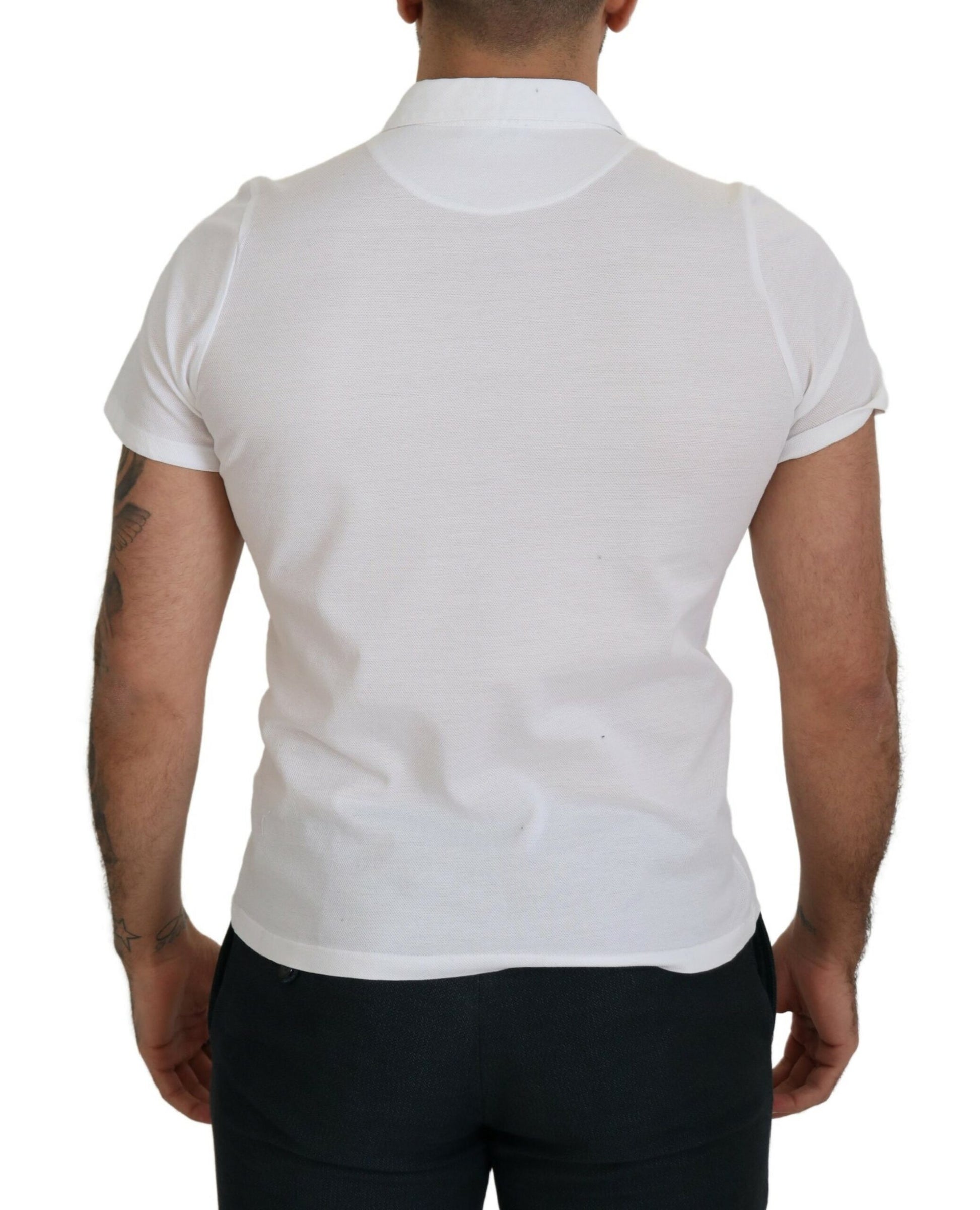 FRADI White Cotton Collared Short Sleeves Polo T-shirt FRADI
