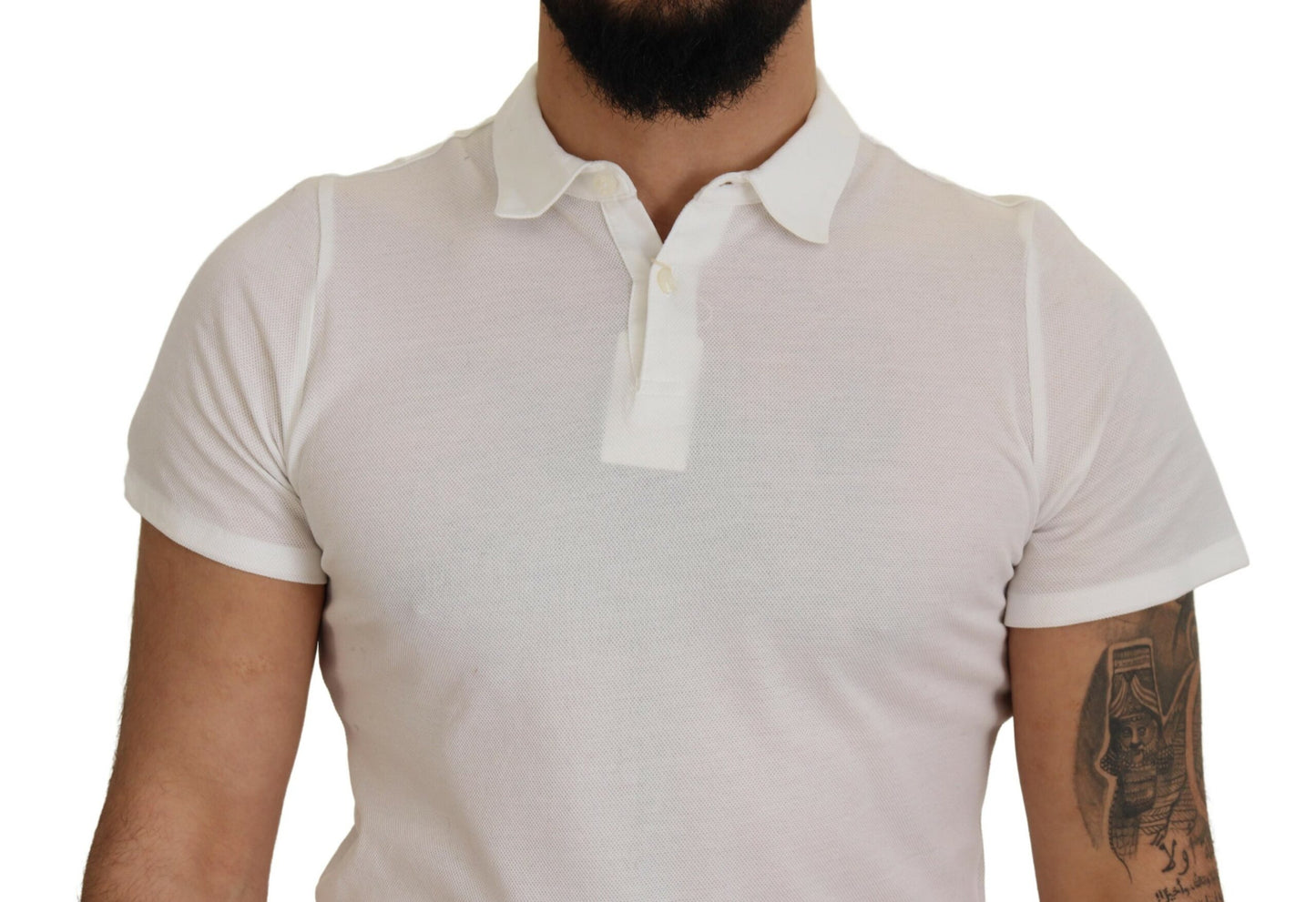 FRADI White Cotton Collared Short Sleeves Polo T-shirt FRADI