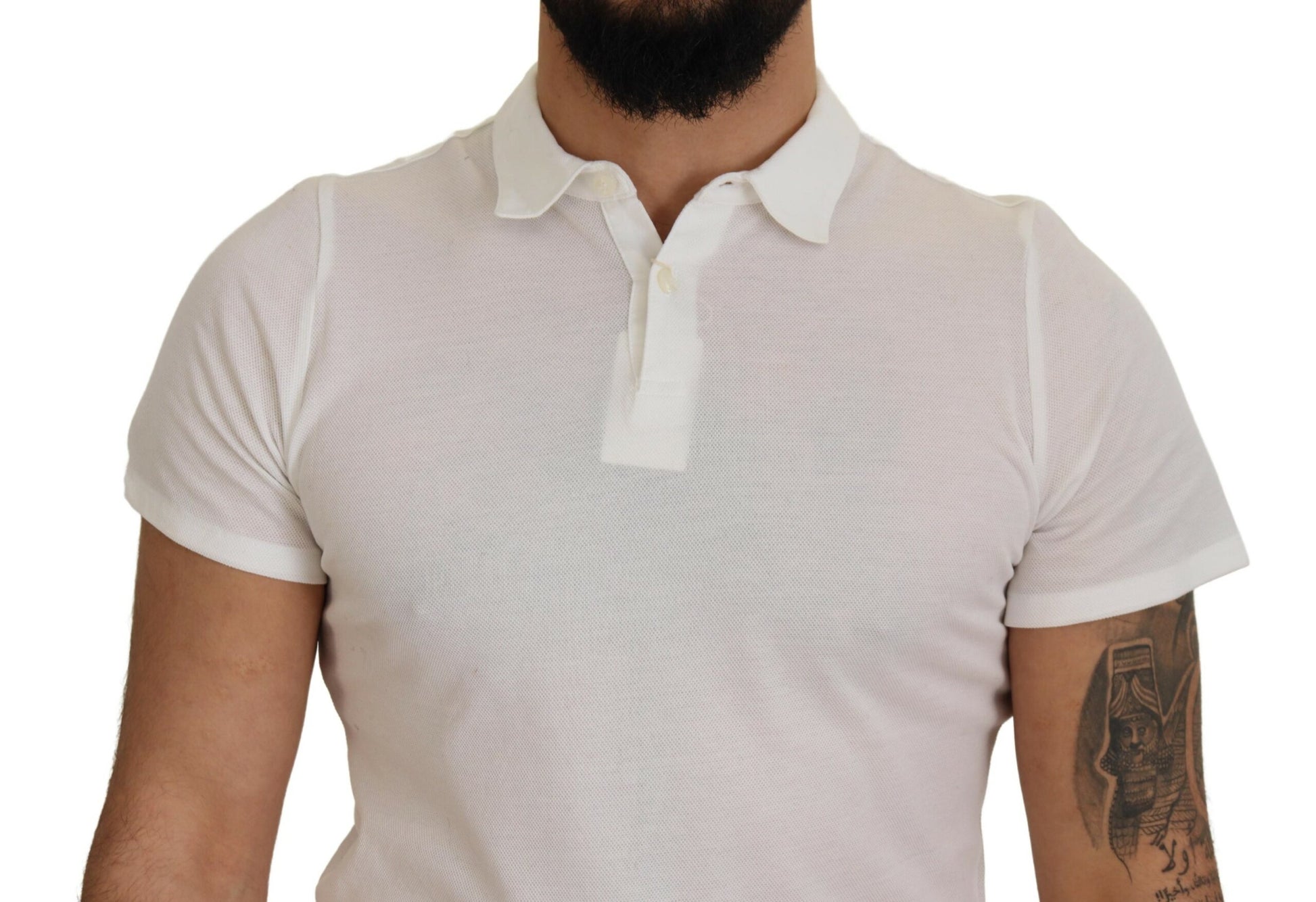 FRADI White Cotton Collared Short Sleeves Polo T-shirt FRADI