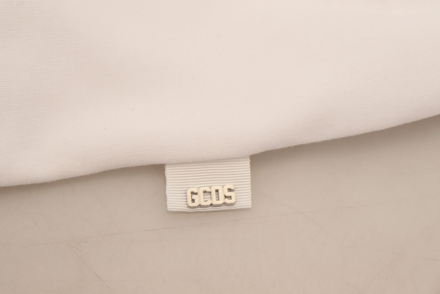 GCDS White Logo Print Cotton Short Sleeves T-shirt GCDS