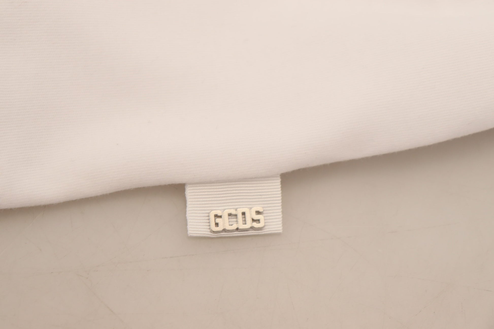 GCDS White Logo Print Cotton Short Sleeves T-shirt GCDS