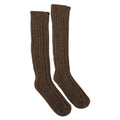 Dolce & Gabbana Brown Wool Knit Calf Long Women Socks