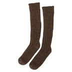 Dolce & Gabbana Brown Wool Knit Calf Long Women Socks