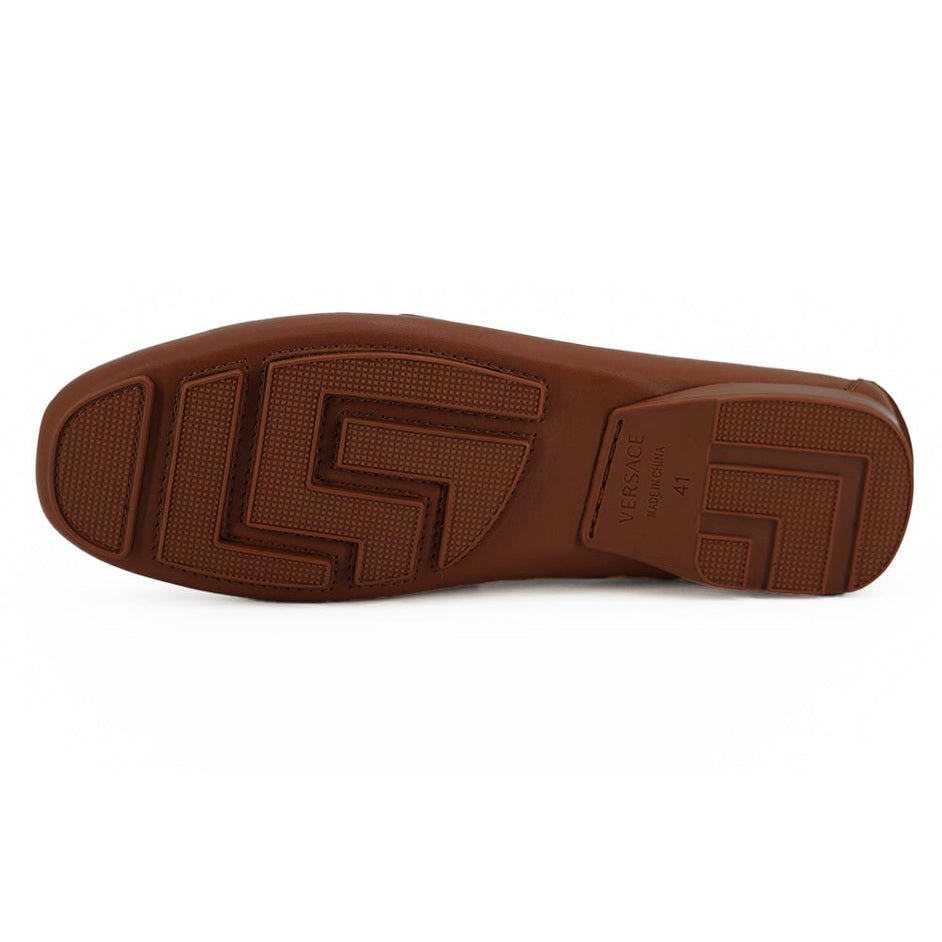 Versace Elegant Medusa-Embossed Leather Loafers Versace