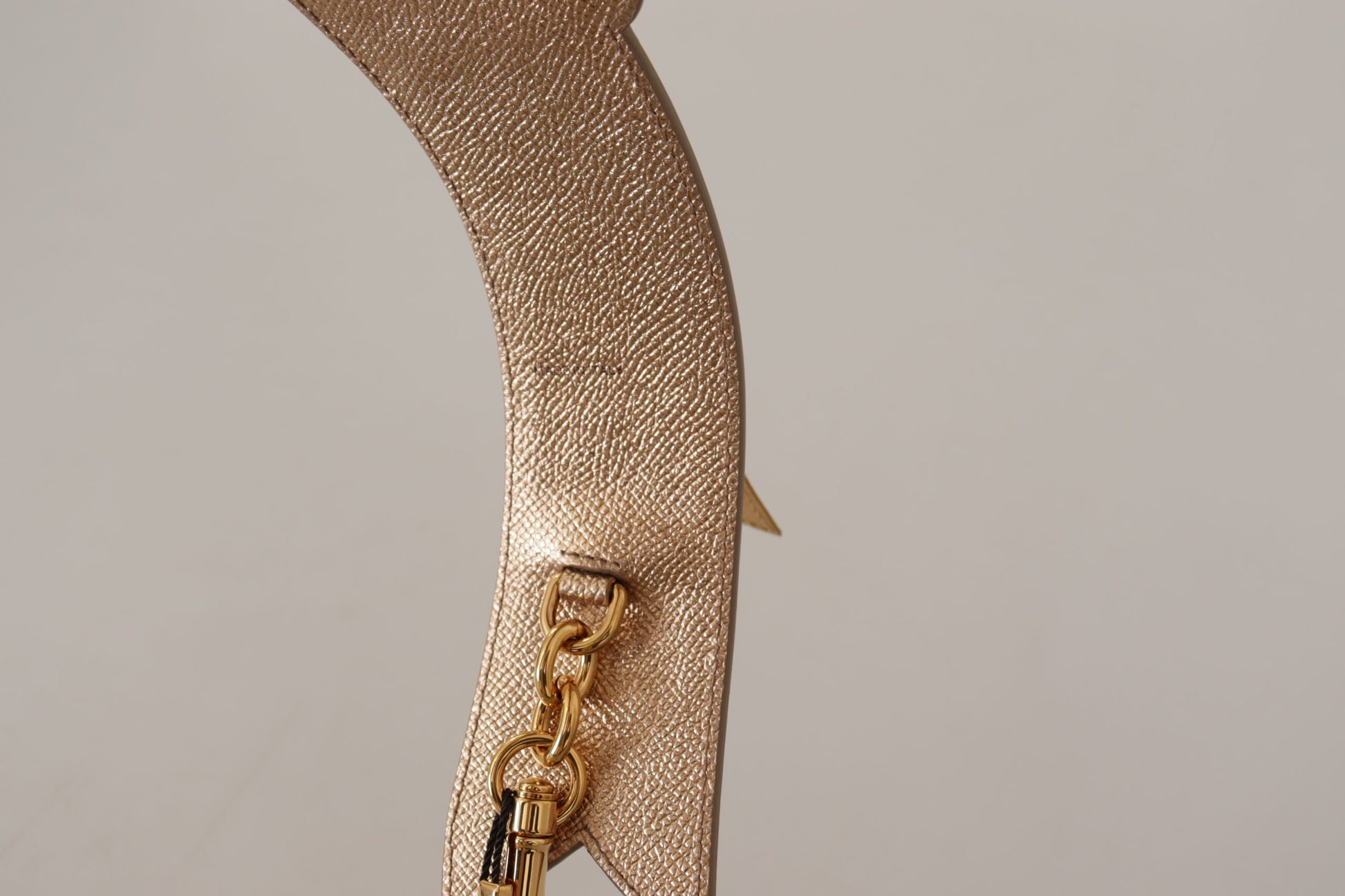 Dolce & Gabbana Gold Leather LOVE Patch Bag Shoulder Strap Dolce & Gabbana