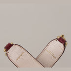 Dolce & Gabbana Bordeaux Leather Crystals Bag Shoulder Strap