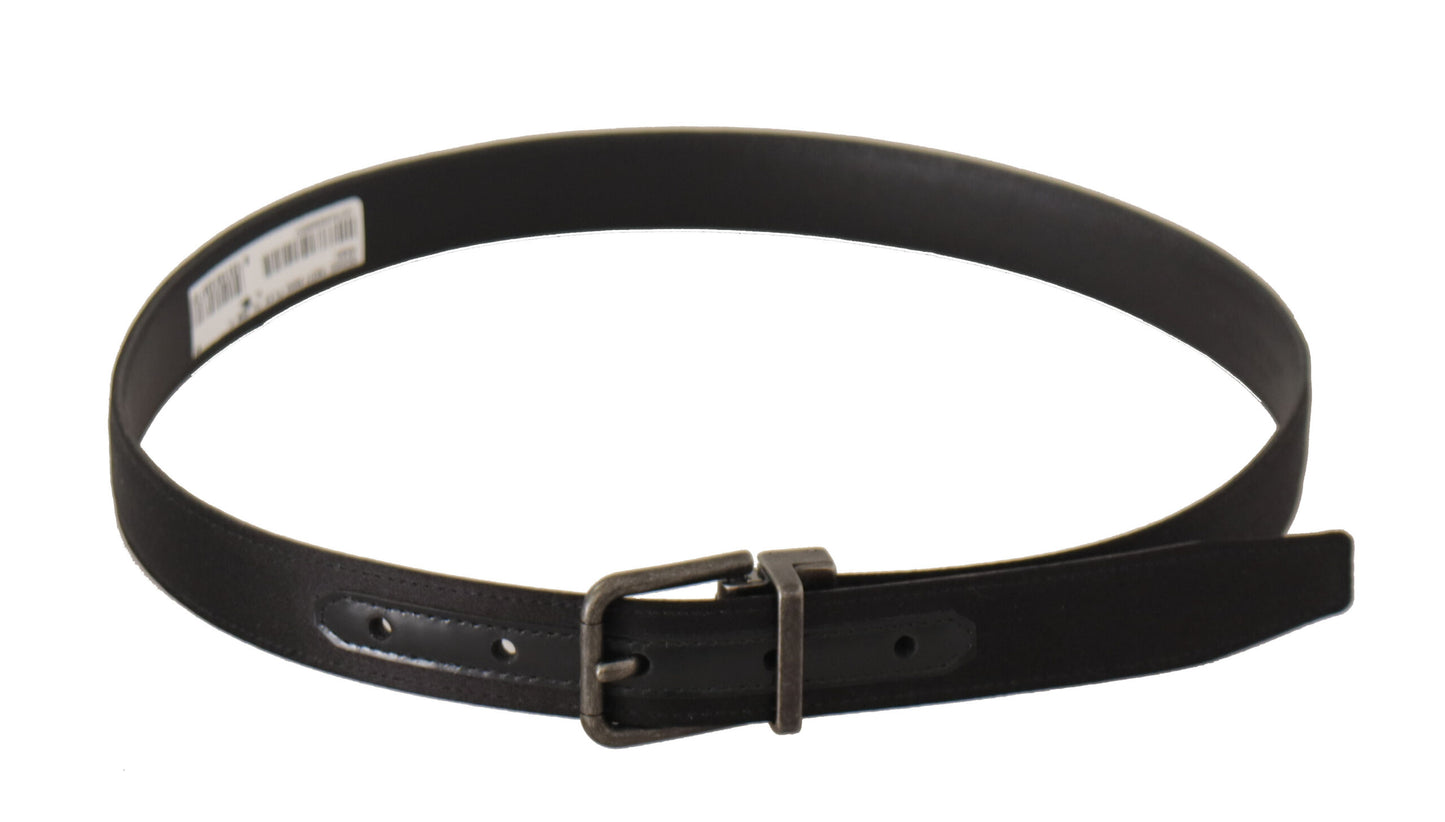 Dolce & Gabbana Black Calfskin Leather Vintage Metal Buckle Belt Dolce & Gabbana