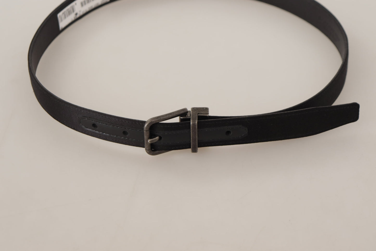 Dolce & Gabbana Black Calfskin Leather Vintage Metal Buckle Belt Dolce & Gabbana