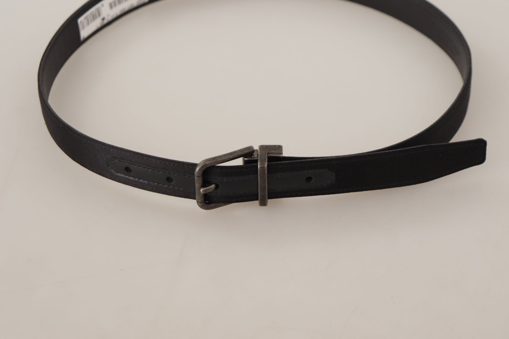 Dolce & Gabbana Black Calfskin Leather Vintage Metal Buckle Belt Dolce & Gabbana