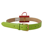 Dolce & Gabbana Green Leather Devotion Heart Micro Bag Headphones Belt