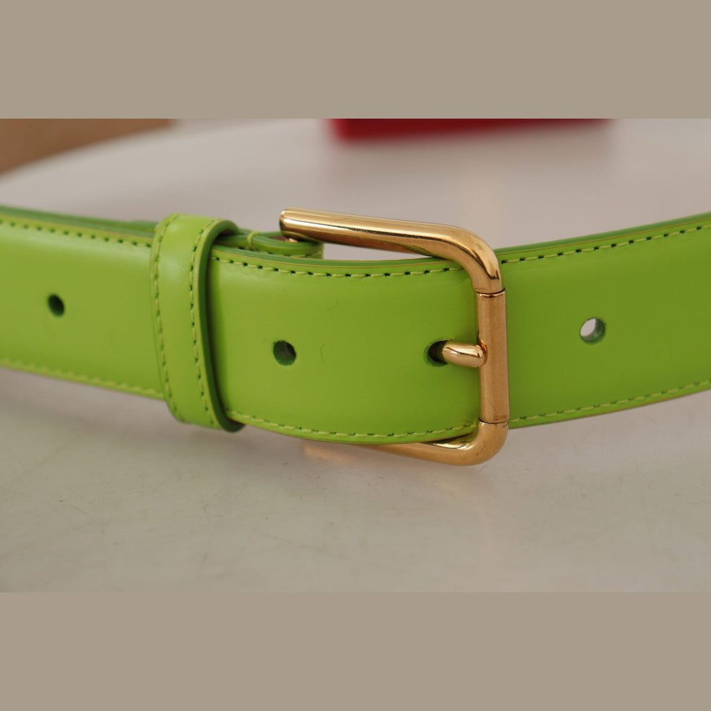 Dolce & Gabbana Green Leather Devotion Heart Micro Bag Headphones Belt