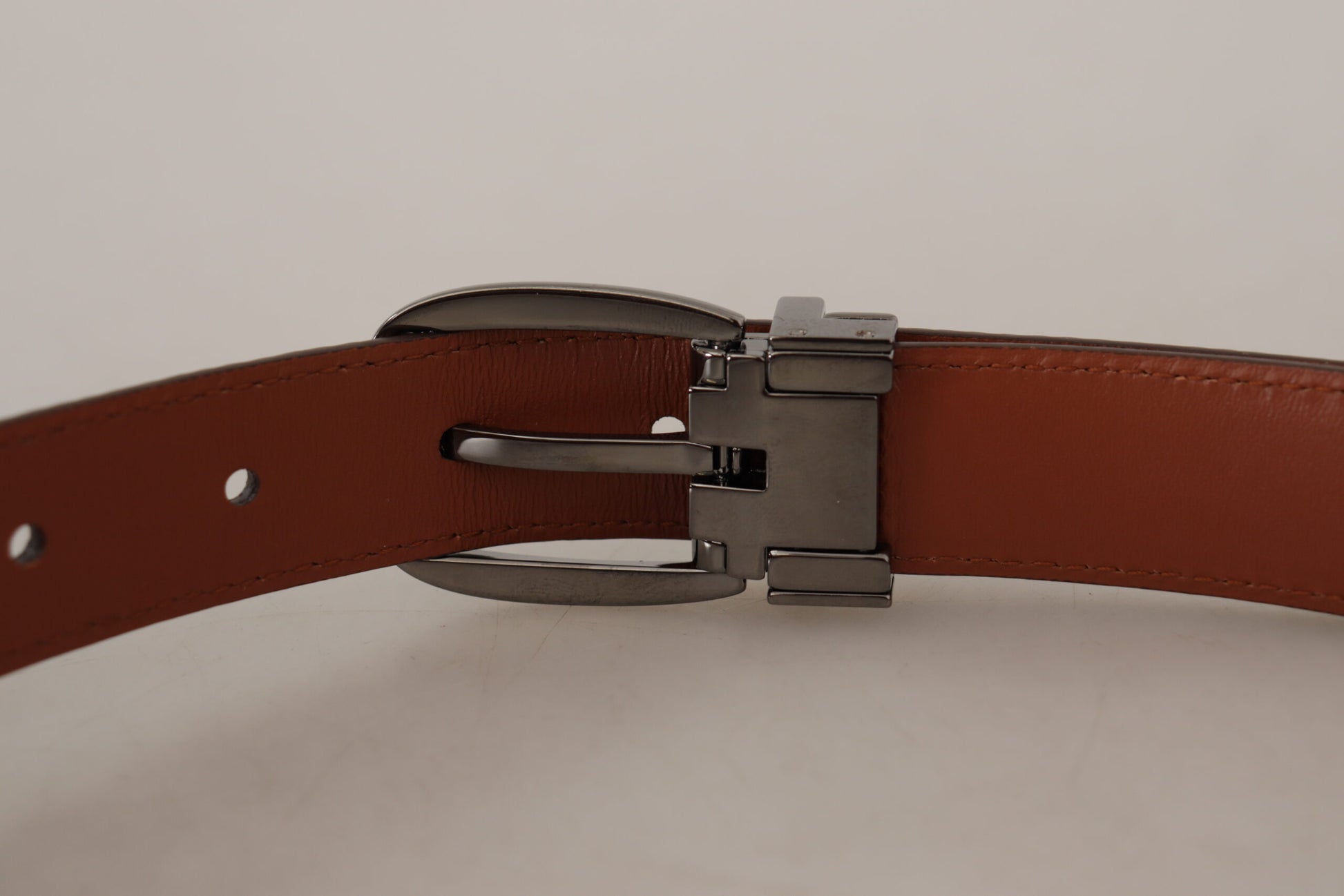 Dolce & Gabbana Brown Leopard Embossed Leather Buckle Belt Dolce & Gabbana