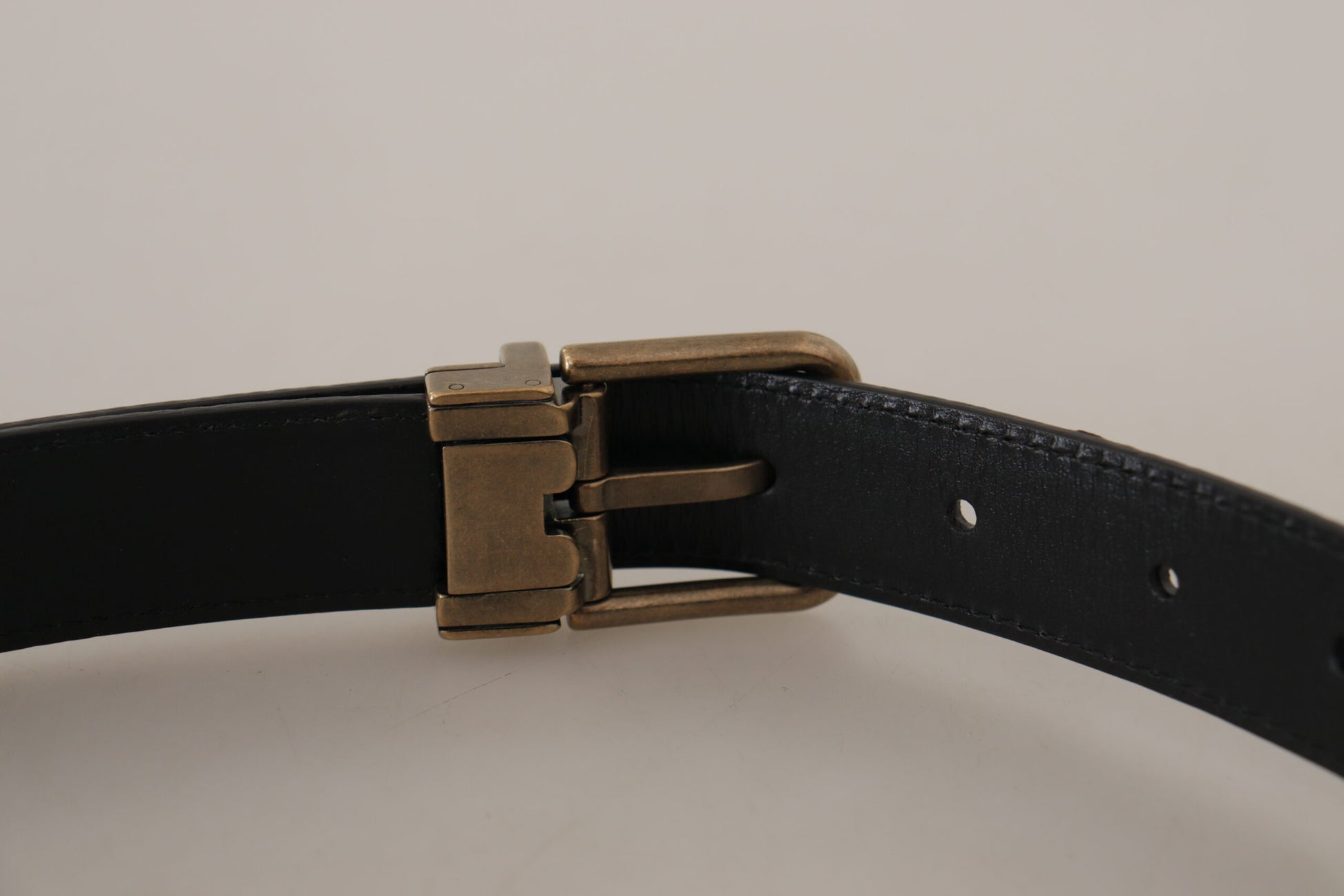 Dolce & Gabbana Brown Leather Leopard Print Bronze Metal Buckle Belt Dolce & Gabbana
