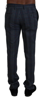 BENCIVENGA Gray Pure Wool Men Checkered Pants - Eljoys Fashion 