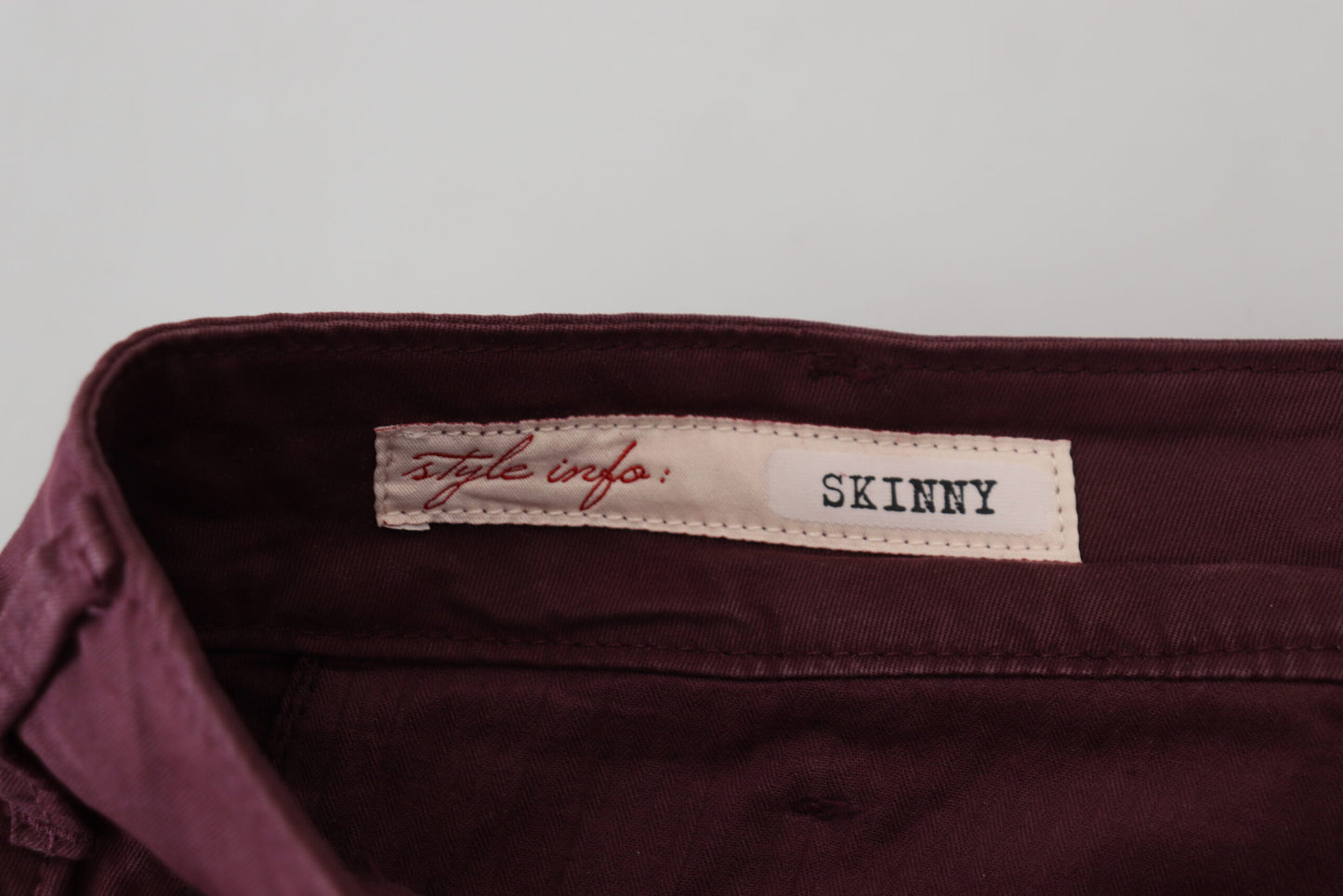 CYCLE Maroon Cotton Stretch Skinny Casual Men Pants CYCLE