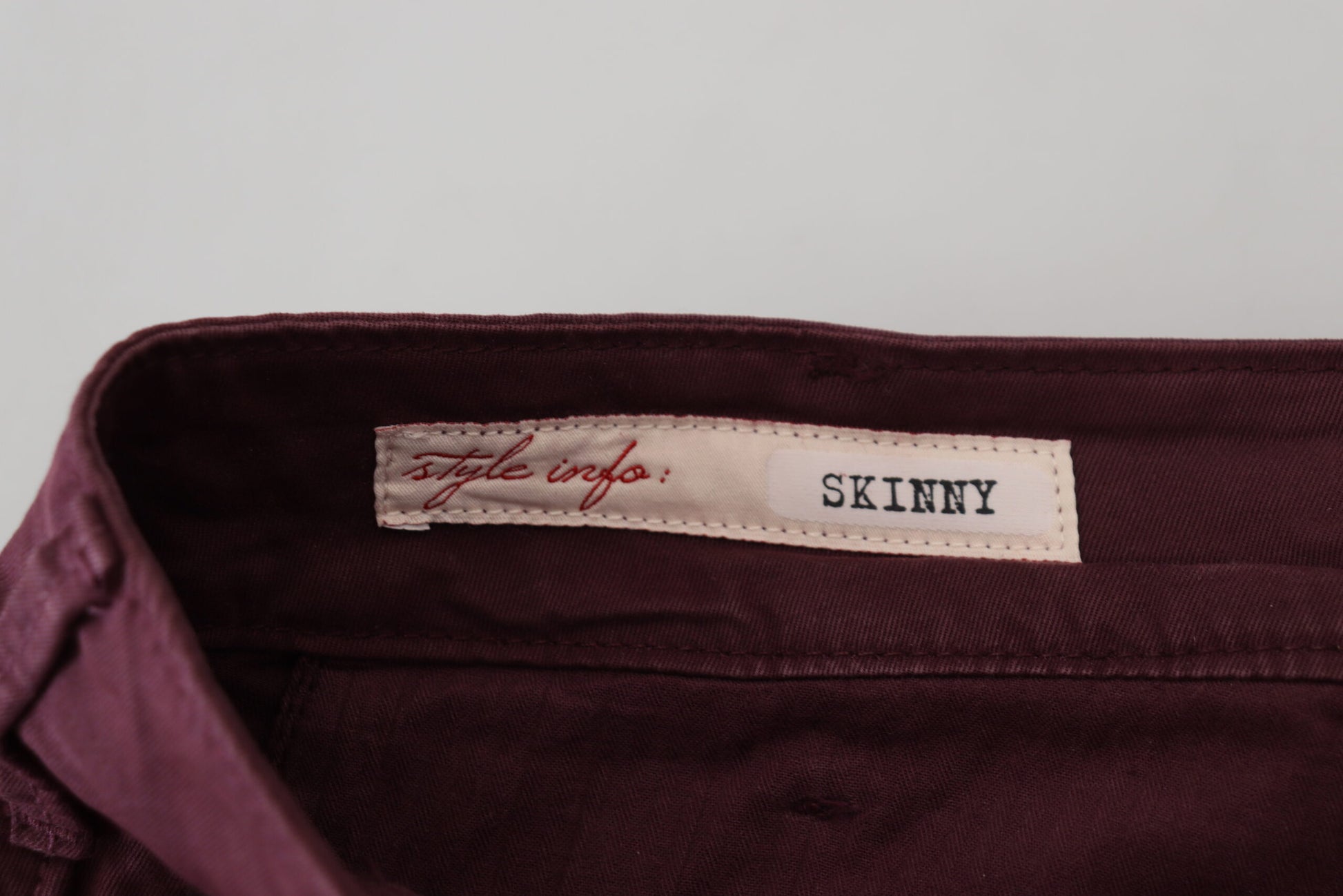 CYCLE Maroon Cotton Stretch Skinny Casual Men Pants CYCLE