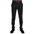 BENCIVENGA Gray Checkered Slim Fit Men Pants