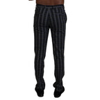 BENCIVENGA Gray Checkered Slim Fit Men Pants