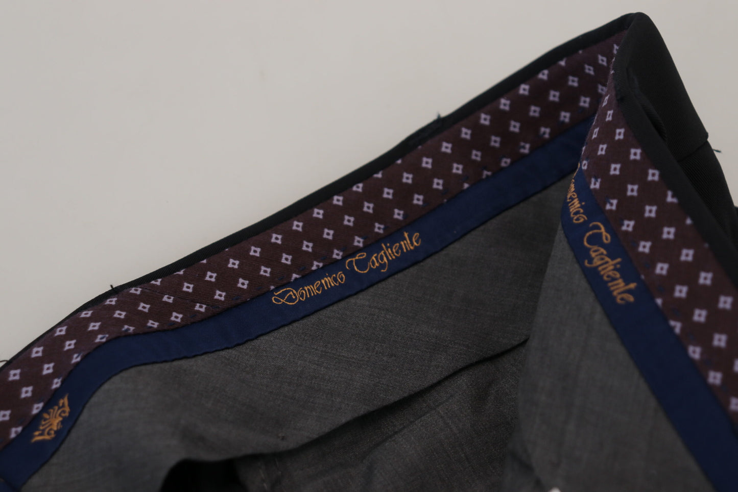 Domenico Tagliente Black Polyester Tapered Dress Pants Domenico Tagliente