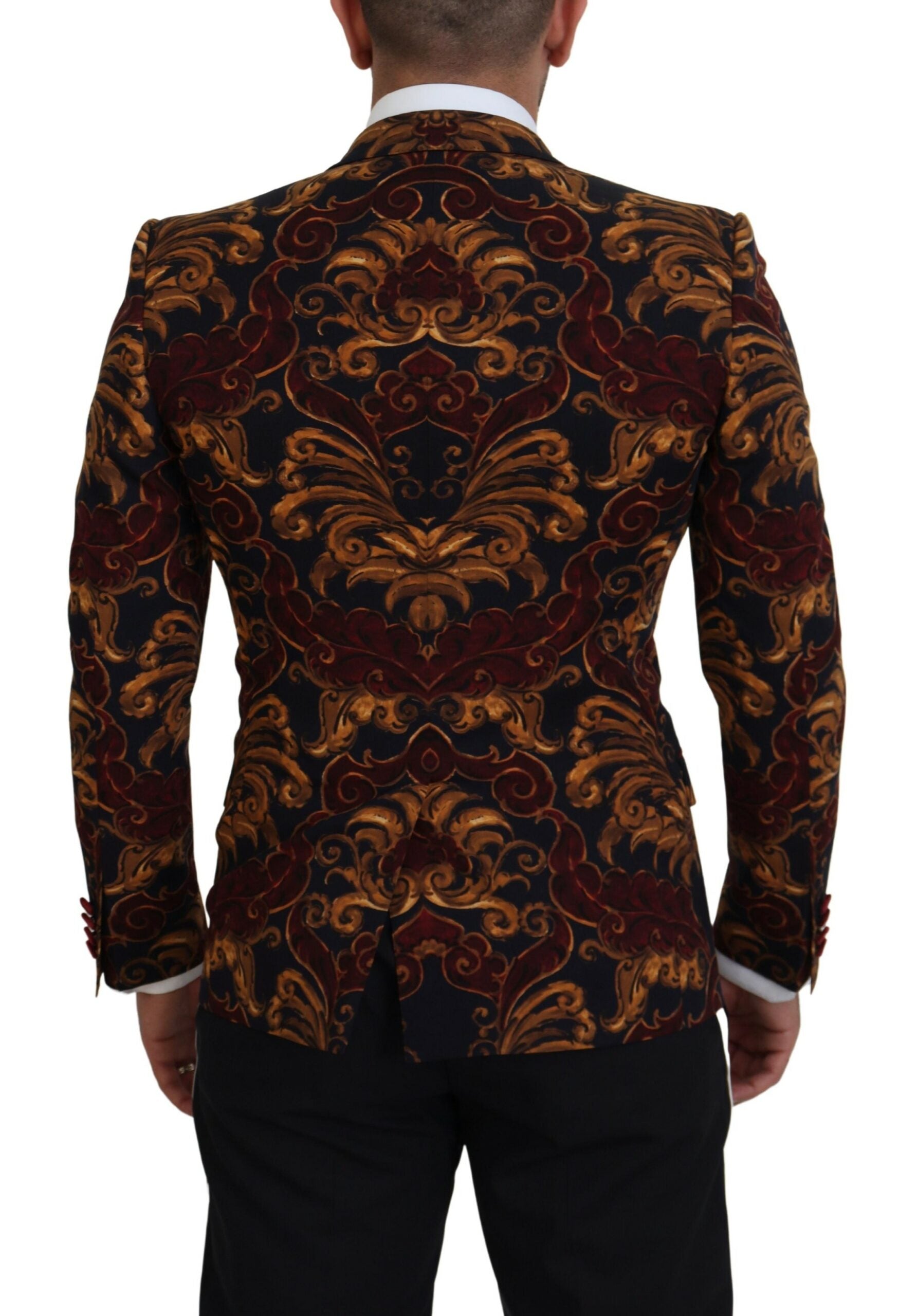 Dolce & Gabbana Multicolor Floral Single Breasted Martini Blazer Dolce & Gabbana