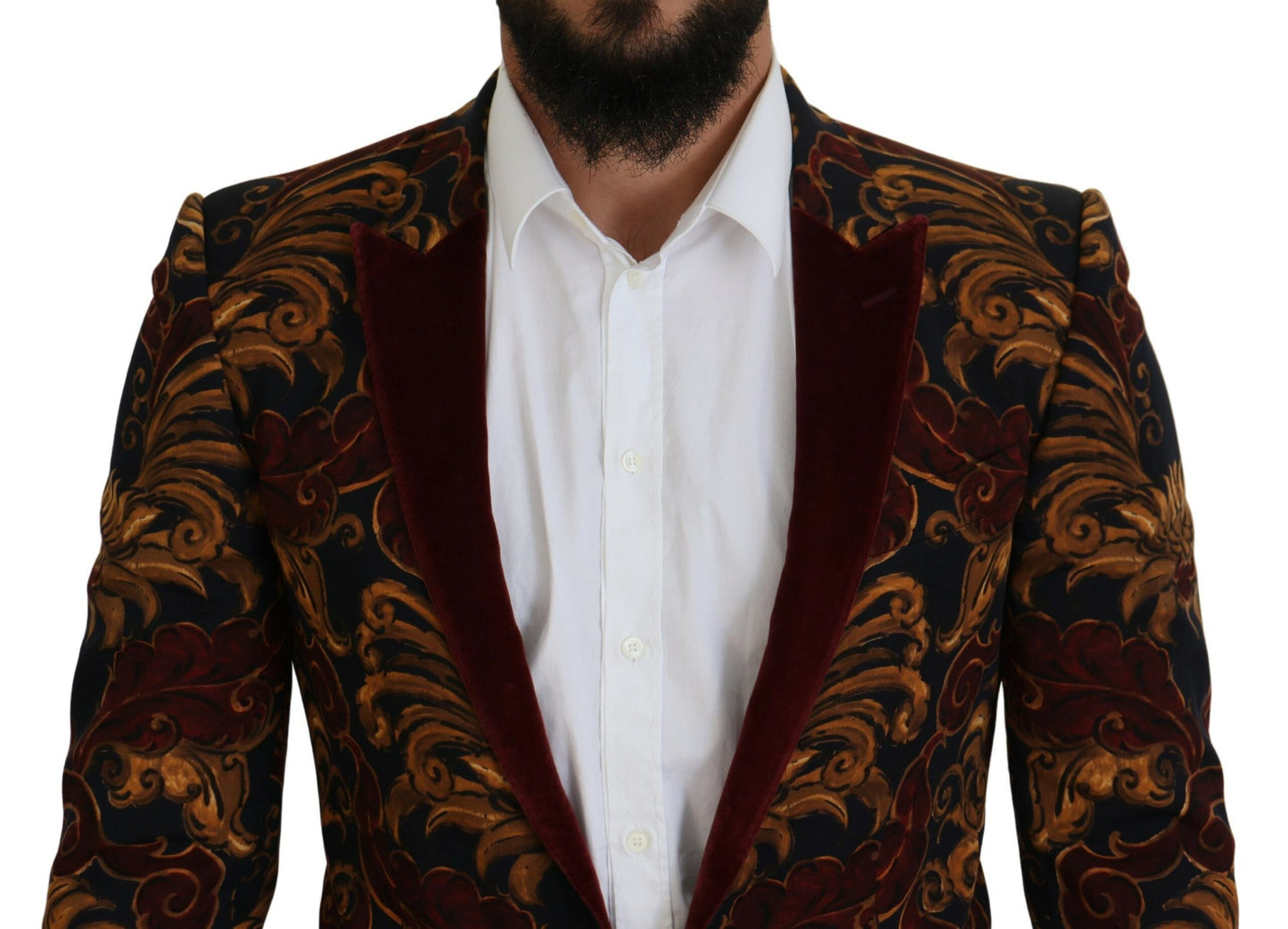 Dolce & Gabbana Multicolor Floral Single Breasted Martini Blazer Dolce & Gabbana