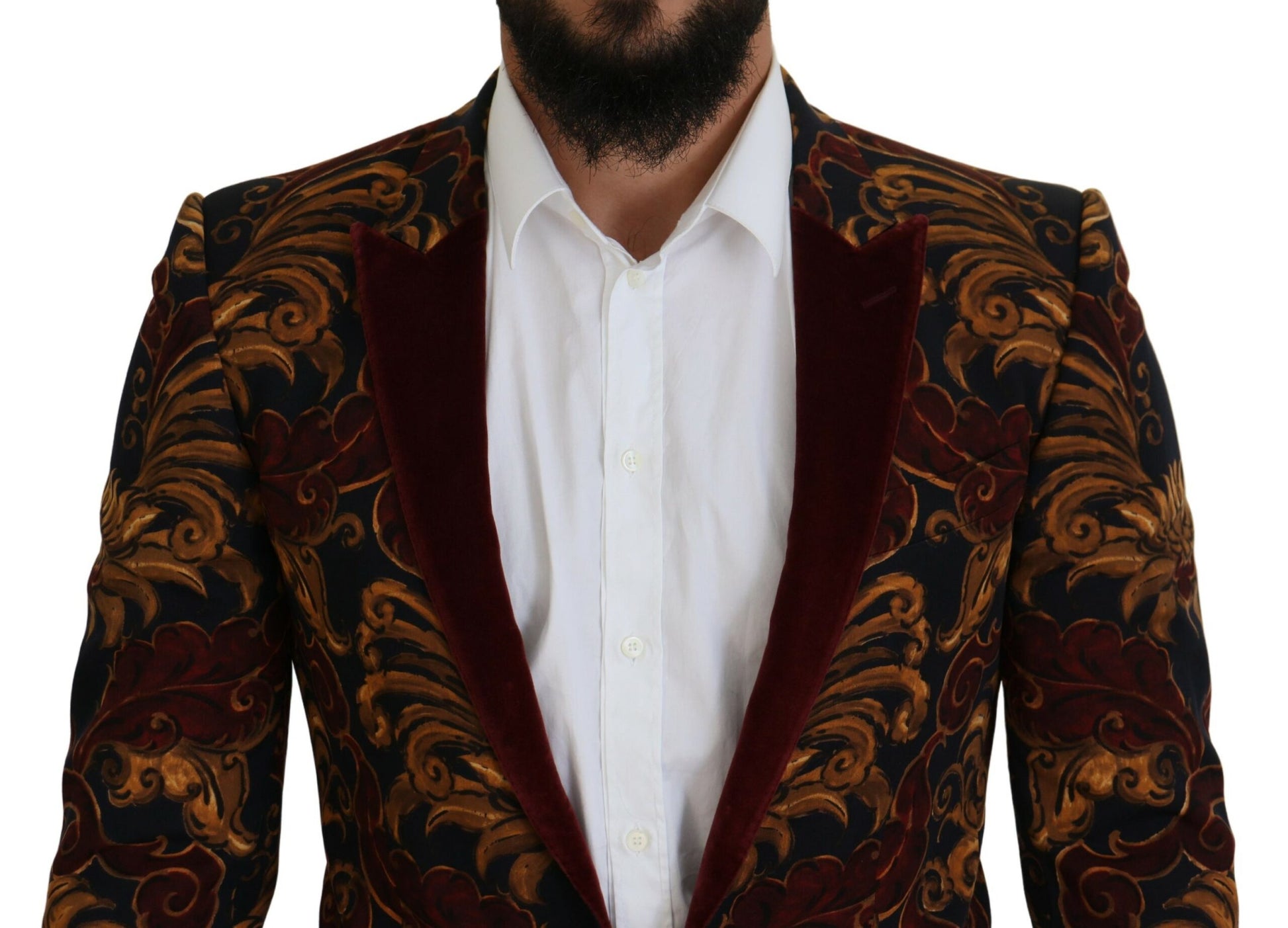 Dolce & Gabbana Multicolor Floral Single Breasted Martini Blazer Dolce & Gabbana