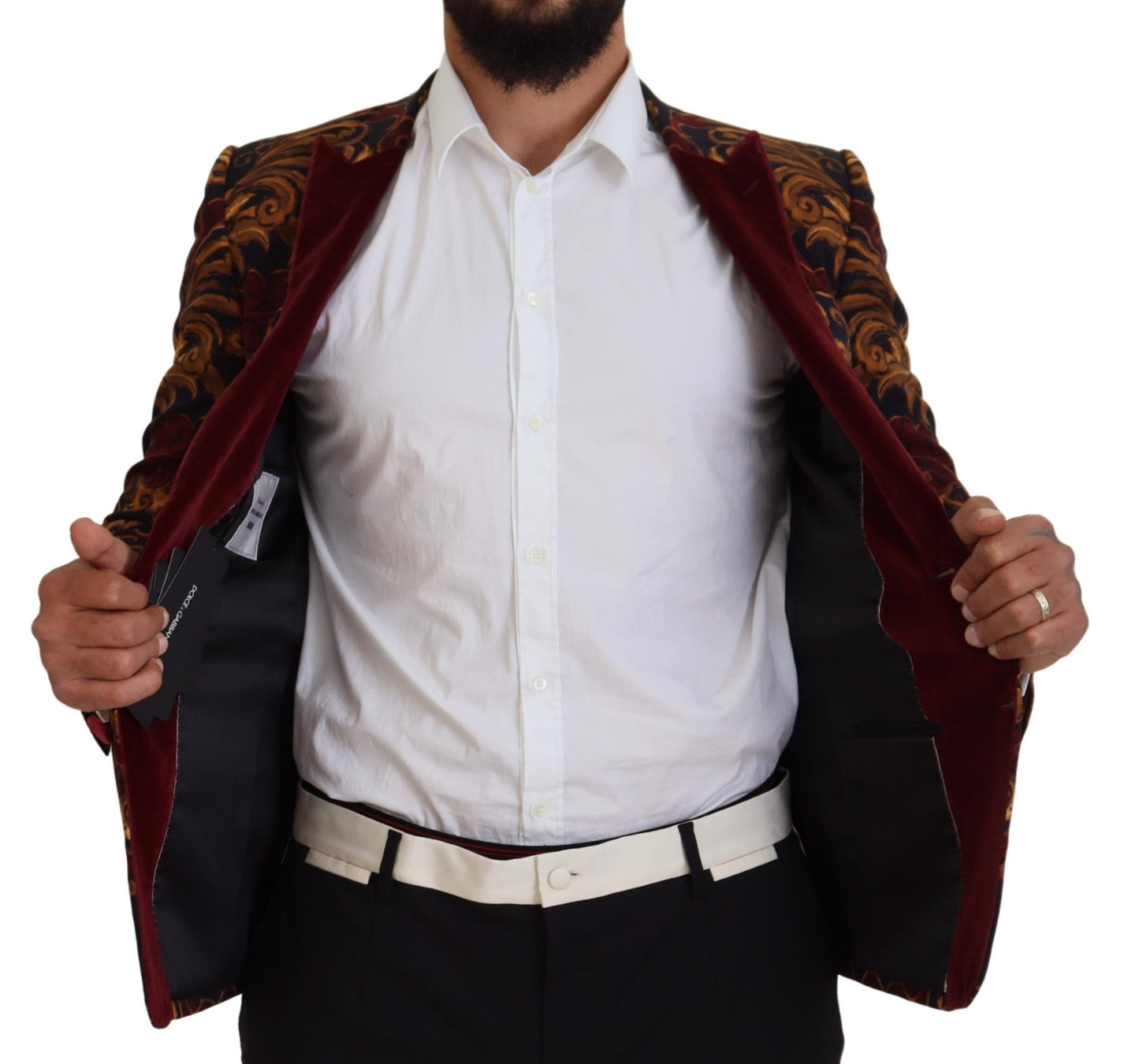 Dolce & Gabbana Multicolor Floral Single Breasted Martini Blazer Dolce & Gabbana