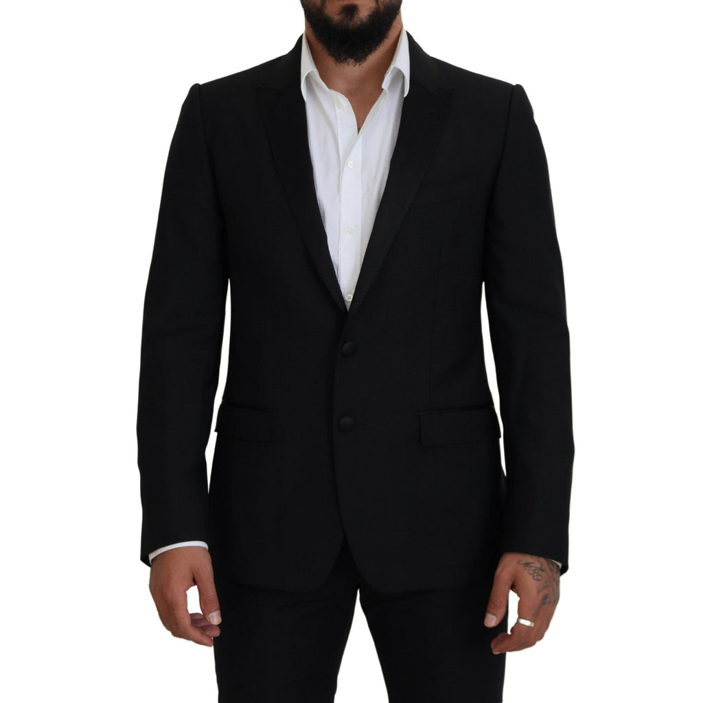 Dolce & Gabbana Black Slim Fit Formal Martini Blazer