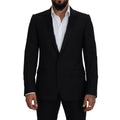 Dolce & Gabbana Black Slim Fit Formal Martini Blazer