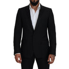 Dolce & Gabbana Black Slim Fit Formal Martini Blazer