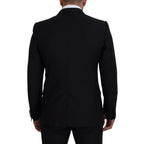 Dolce & Gabbana Black Slim Fit Formal Martini Blazer