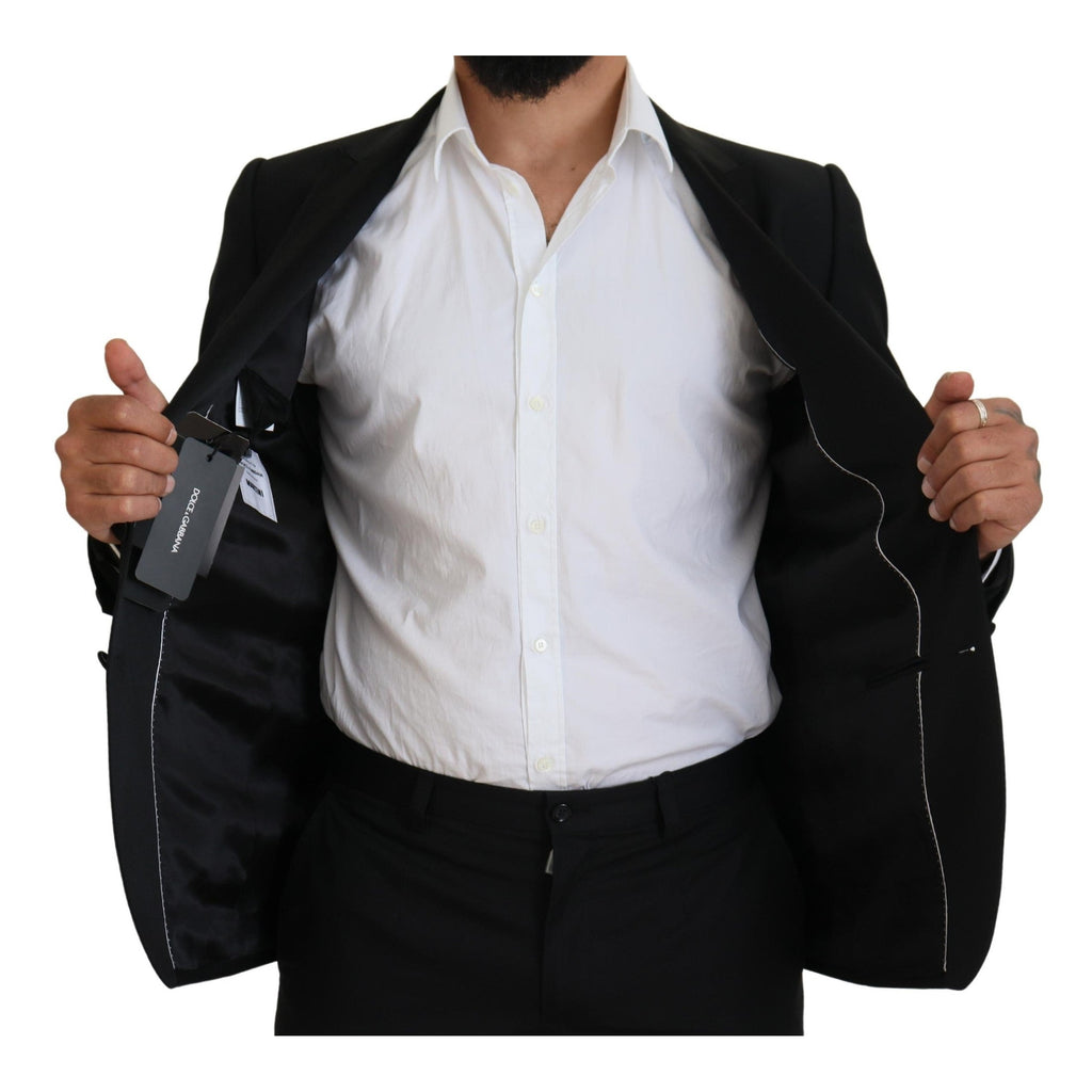 Dolce & Gabbana Black Slim Fit Formal Martini Blazer
