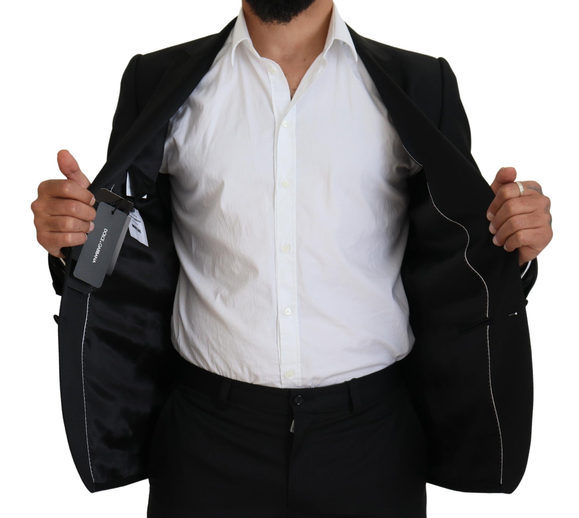 Dolce & Gabbana Black Slim Fit Formal Martini Blazer Dolce & Gabbana