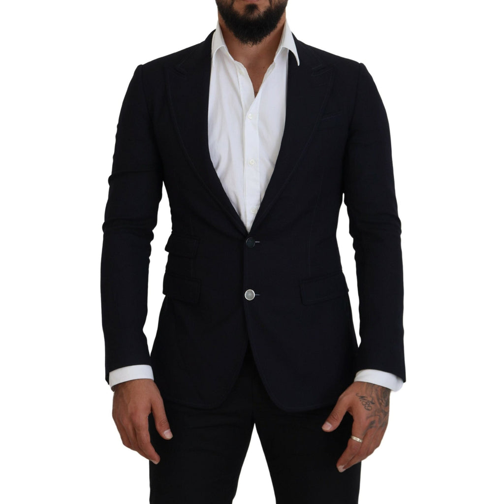Dolce & Gabbana Blue Wool Formal Taormina Blazer
