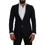 Dolce & Gabbana Blue Wool Formal Taormina Blazer