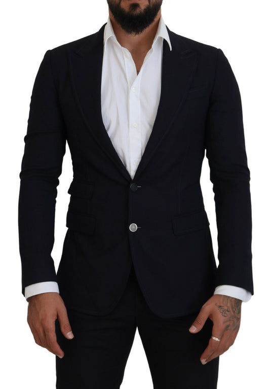 Dolce & Gabbana Blue Wool Formal Taormina Blazer Dolce & Gabbana