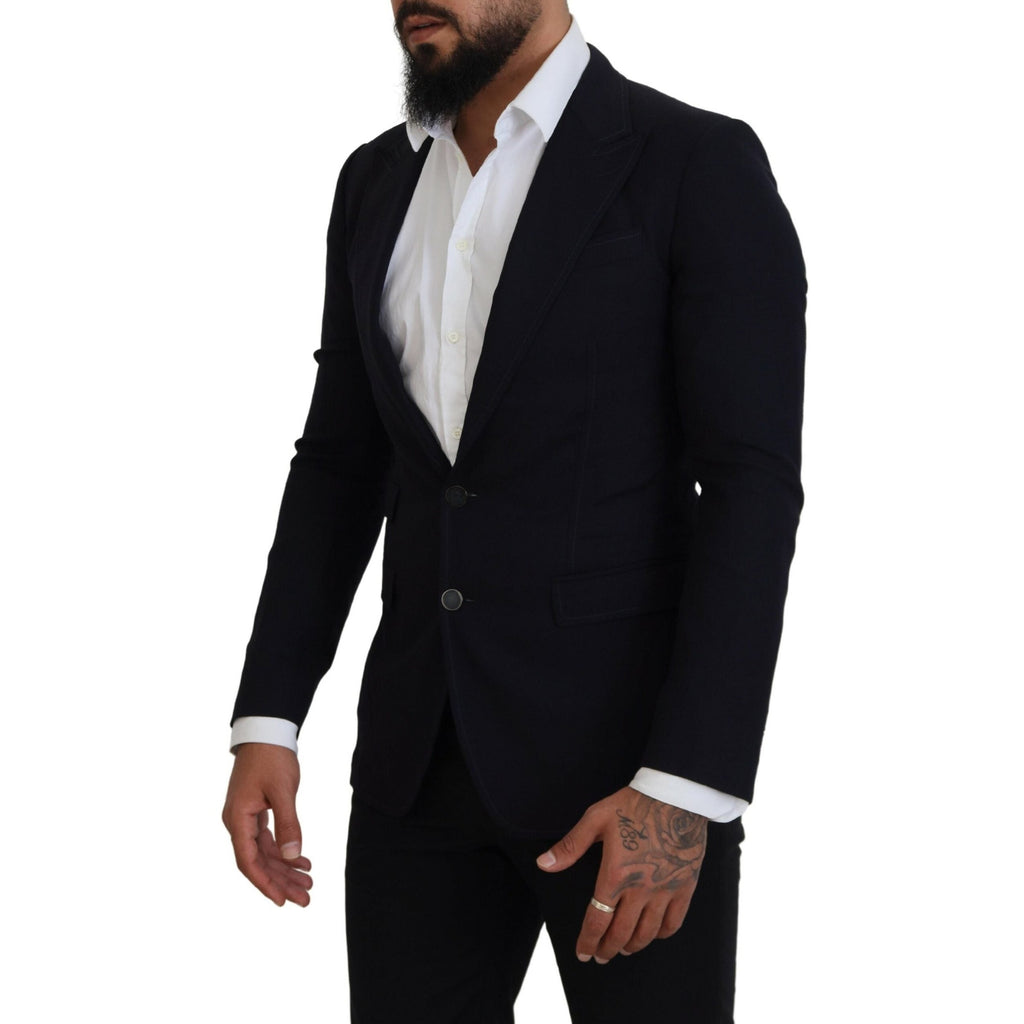 Dolce & Gabbana Blue Wool Formal Taormina Blazer